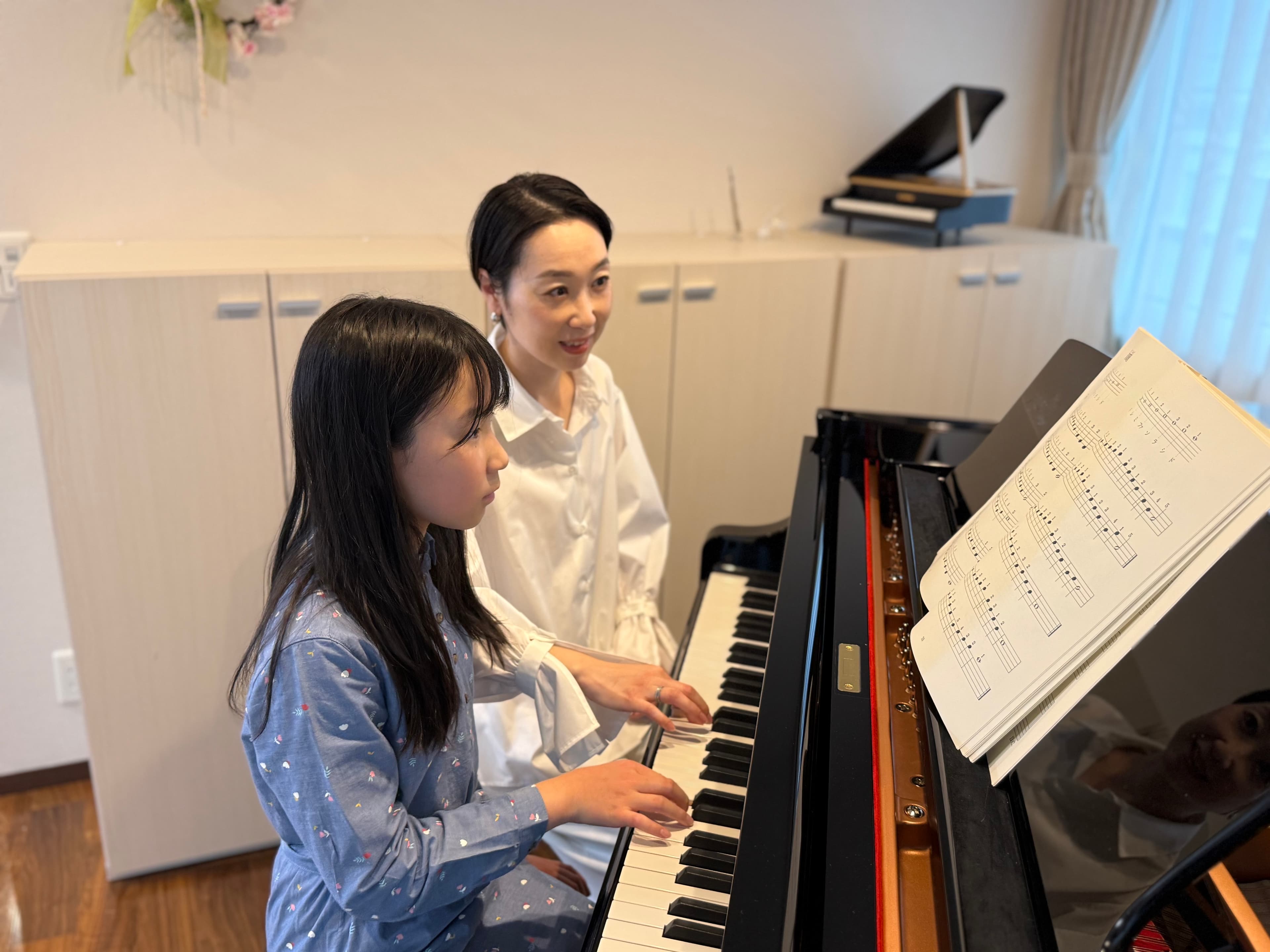 ピアノレッスン風景