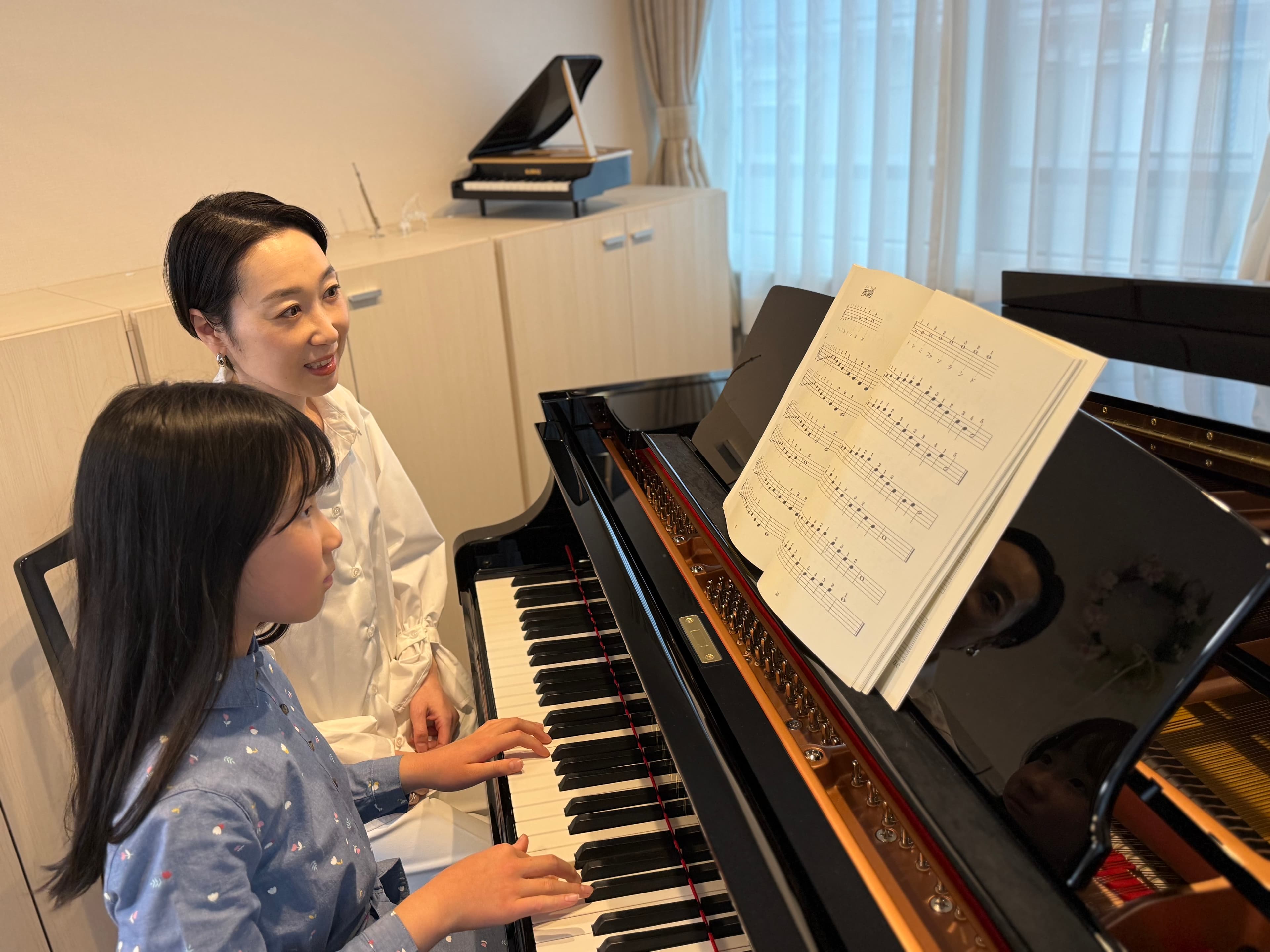 ピアノレッスン風景